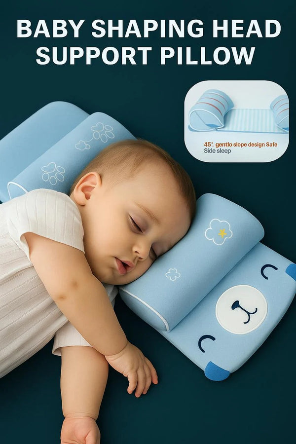 Baby Shaping Head Support Pillow – Newborn and Infant Pillows for Flat Head | Baby Head Shaper Pillow and Protector for Bed, Car Seat, Stroller | Baby Accessories and Sleeping Pillows for Kids